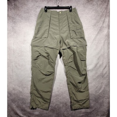 Field & Stream Convertible Cargo Hiking Pants Mens Large Outdoor Green *stain