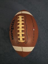 Vintage  Wilson Tommy Hilfiger Football Ball Brown White Yellow 