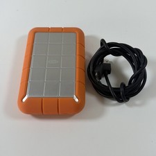LaCie Rugged 1TB Triple RUFWU3B USB 3.0 External Hard Drive w/Cord Tested Clean