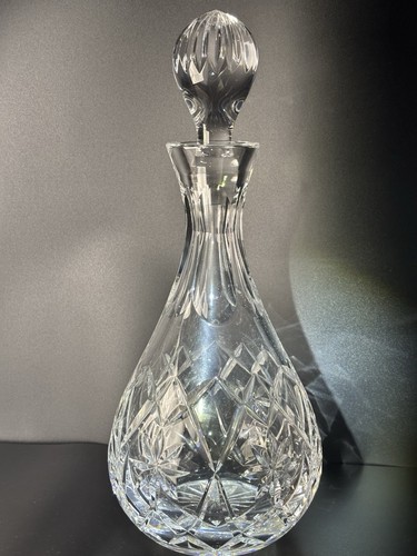 Stunning Art Deco Style Cross-Cut, Bowl Bodied Crystal Glass Decanter & Stopper - Picture 3 of 14