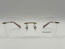 Tiffany  Co. TF 1150 6021 Pale Gold Metal Rimless Eyeglasses 55mm - NEW