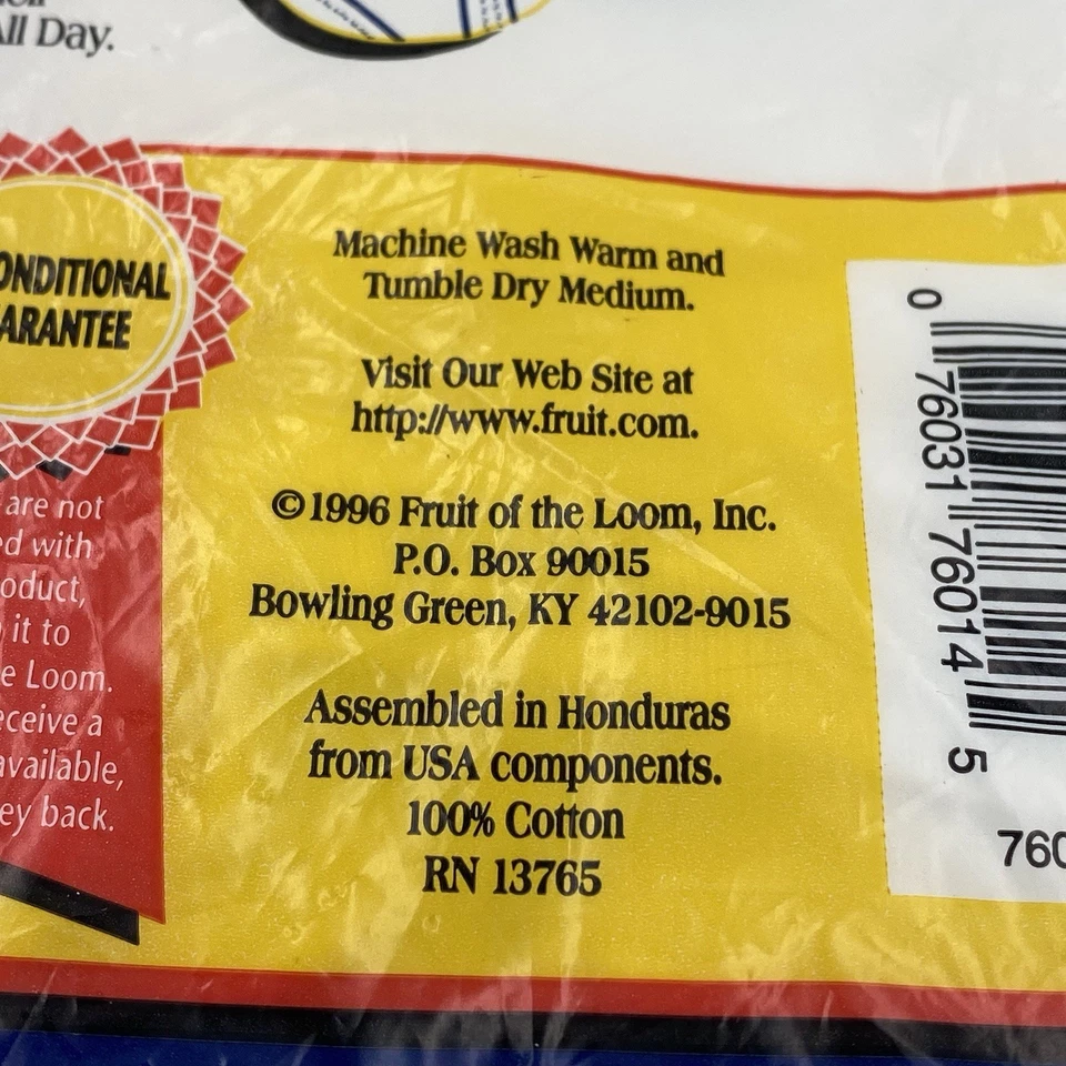 Fruit of The Loom Vintage Men's Briefs 1996 Size XL (42-44) Underwear 3 Pack - Image 3 of 4