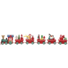  1 pc décoration de table de noël décoration de train de noël bois Train cadeau