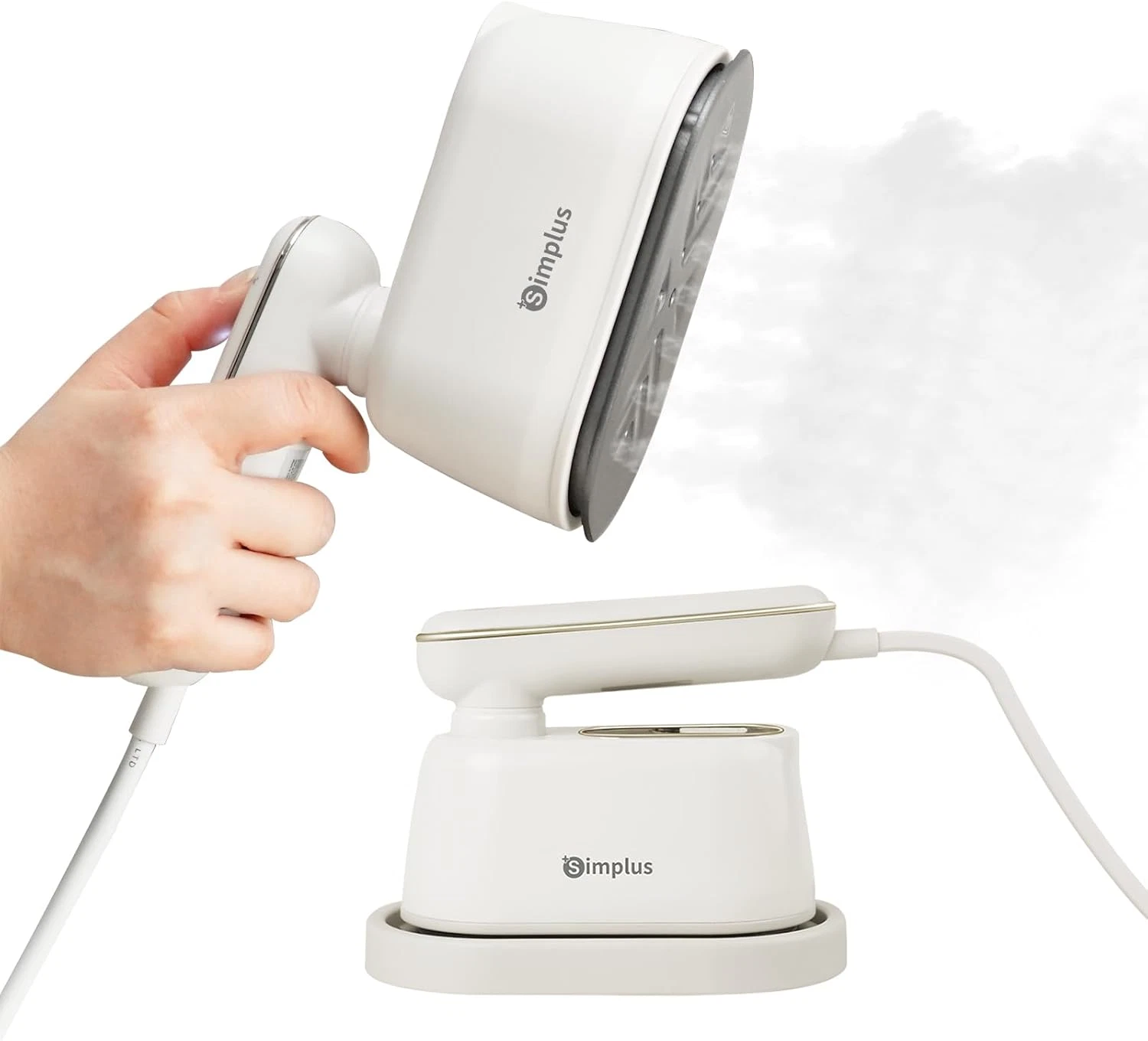 SIMPLUS Garment Steamer for Clothes, 2-In-1 Portable Handheld Wrinkle Remover