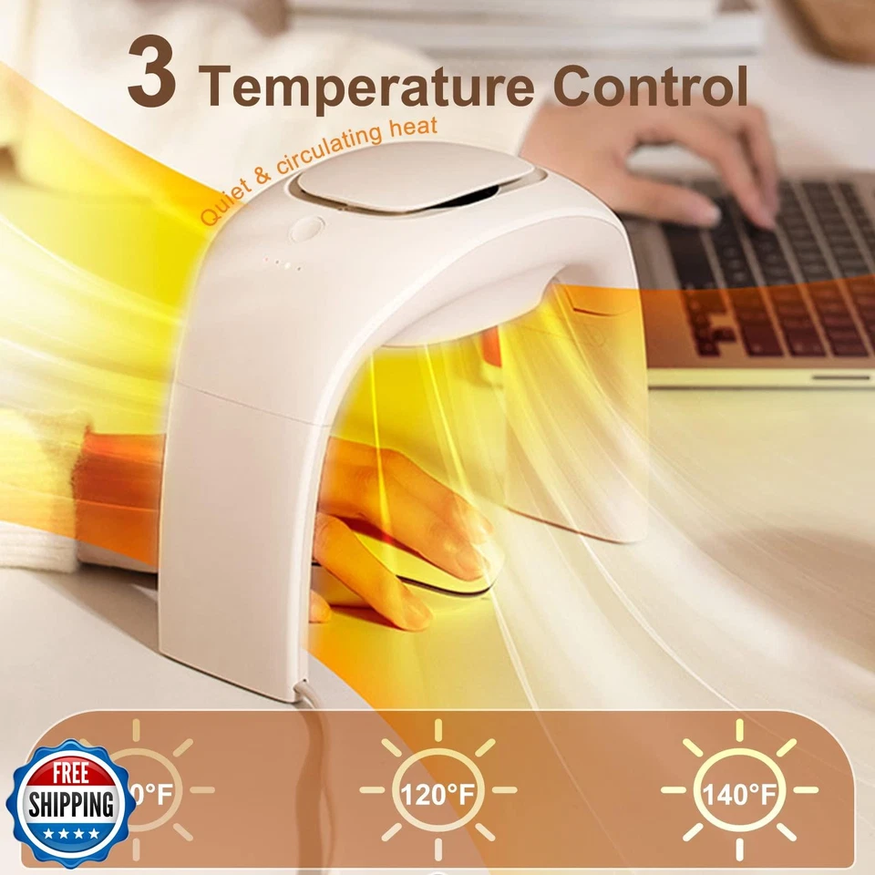 Nauttxon Heated Mouse Pad Hand Warmer Super Quiet, 110v 100w Desk Mouse Pad H - Image 3 of 4