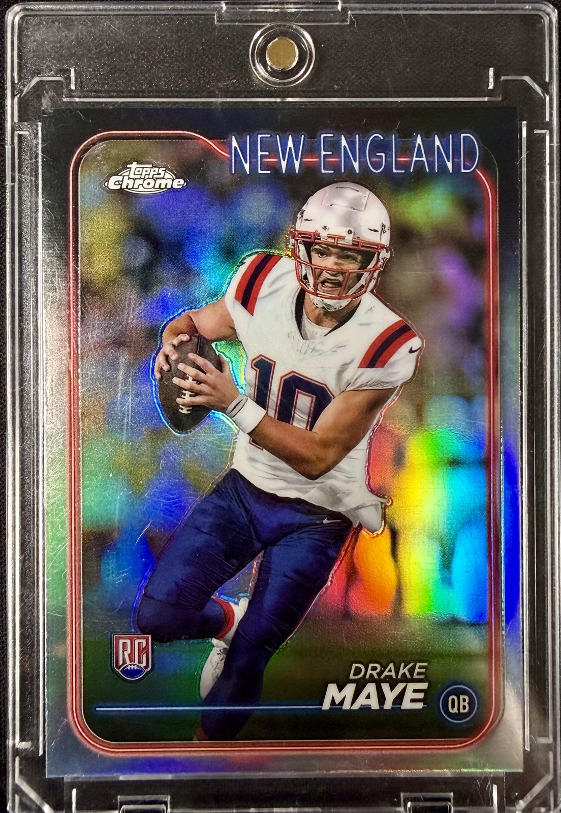 2024 Topps Chrome Drake Maye Refractor Rookie RC #203 New England Patriots
