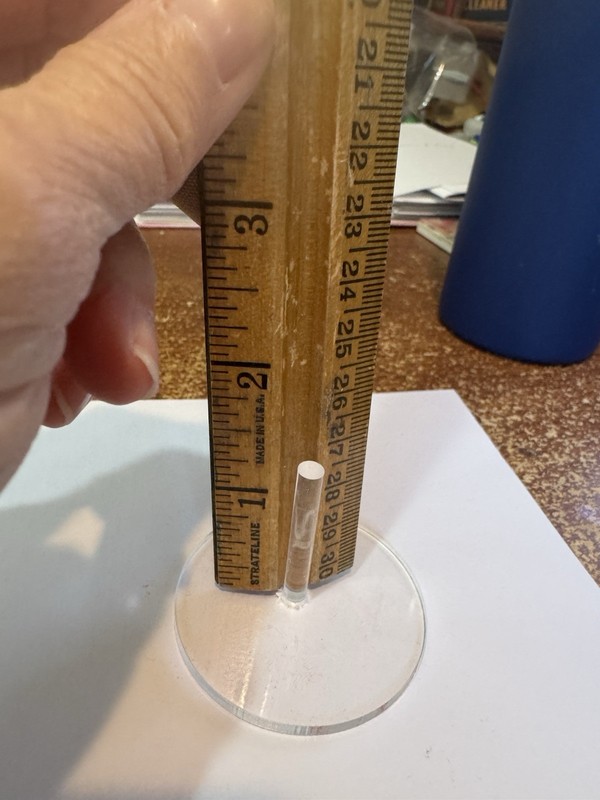 Half Doll Stand. Medium. Lucite. 