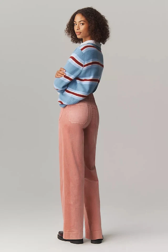 Anthropologie - Pantalones de pana de longitud completa de pierna ancha The Colette - Envío gratuito Foto 3 de 4