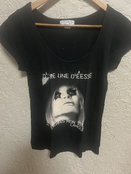 Women’s Black Cotton On Graphic Tee PN 1962