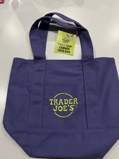 Trader Joe's Mini Tote Bag Rare Halloween Limited Edition In Hand New! (Purple)