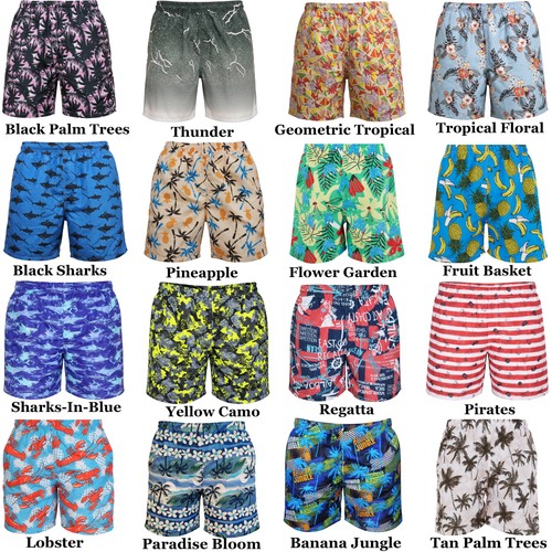 Men Swim Trunks Swimming Beach Shorts Board Bathing Suit w/ Lining, 2 Pockets