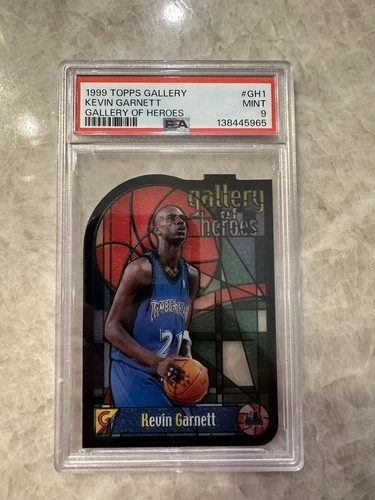 1999-00 Topps Gallery - Gallery of Heroes Kevin Garnett #GH1 PSA 9 MINT Card