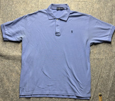 Polo by Ralph Lauren Mens Light Blue Short Sleeve Polo Shirt 2XL Casual Button