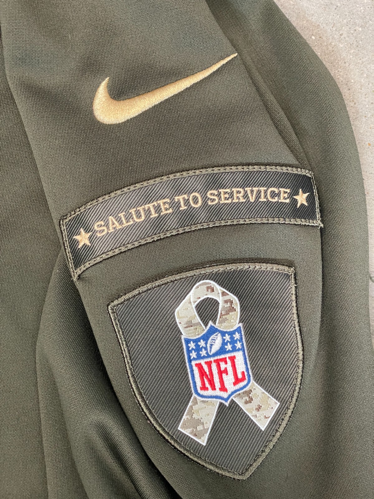 Nike Houston Texans Salute To Service Hoodie Mens XL Army Green NFL Therma-FIT thumbnail 3