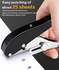 Single Hole Punch Heavy Duty Hole Puncher Single Handheld Paper Punch Small H...