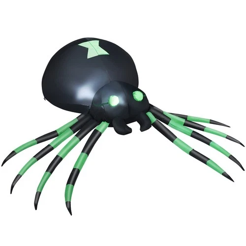 6FT Halloween Inflatable Spider w/ LED Lights & Powerful Blower