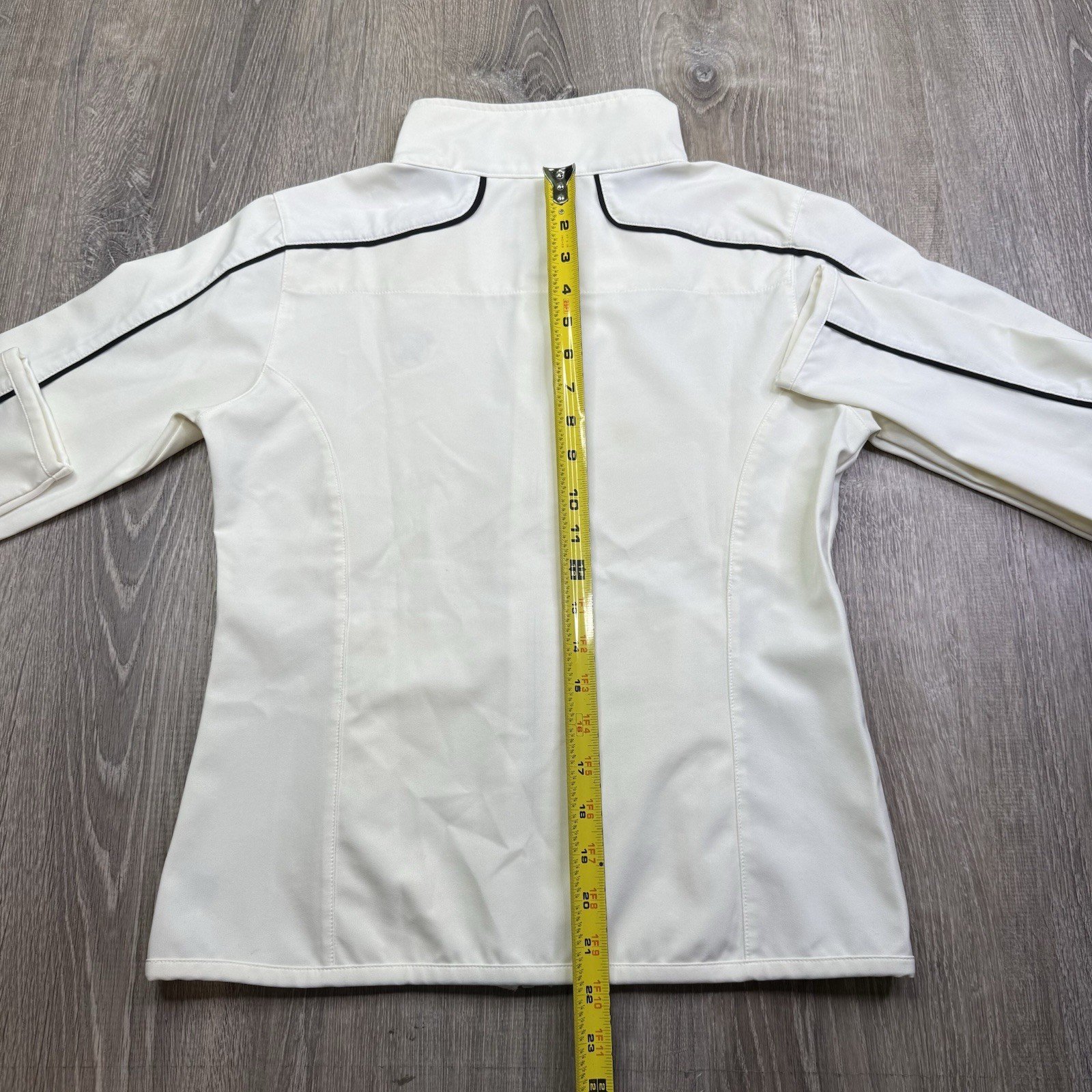Straight Down White Full-Zip Soft Shell Golf Jack… - image 10