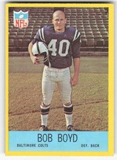 1967 Philadelphia #15 Bob Boyd FOOTBALL Baltimore Colts