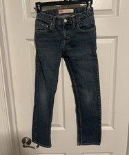 Levi s 511 Boys Slim Blue Medium Wash Denim Jeans Button Fly W25 L26 Pockets