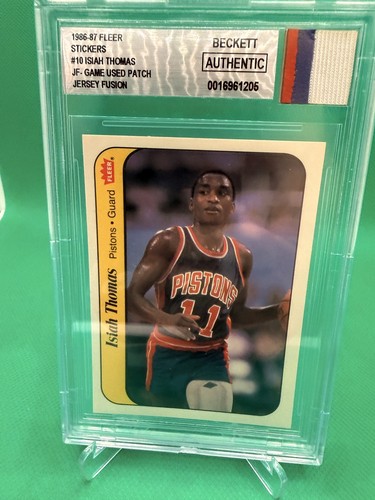Isiah Thomas #10 1986 Fleer Sticker card