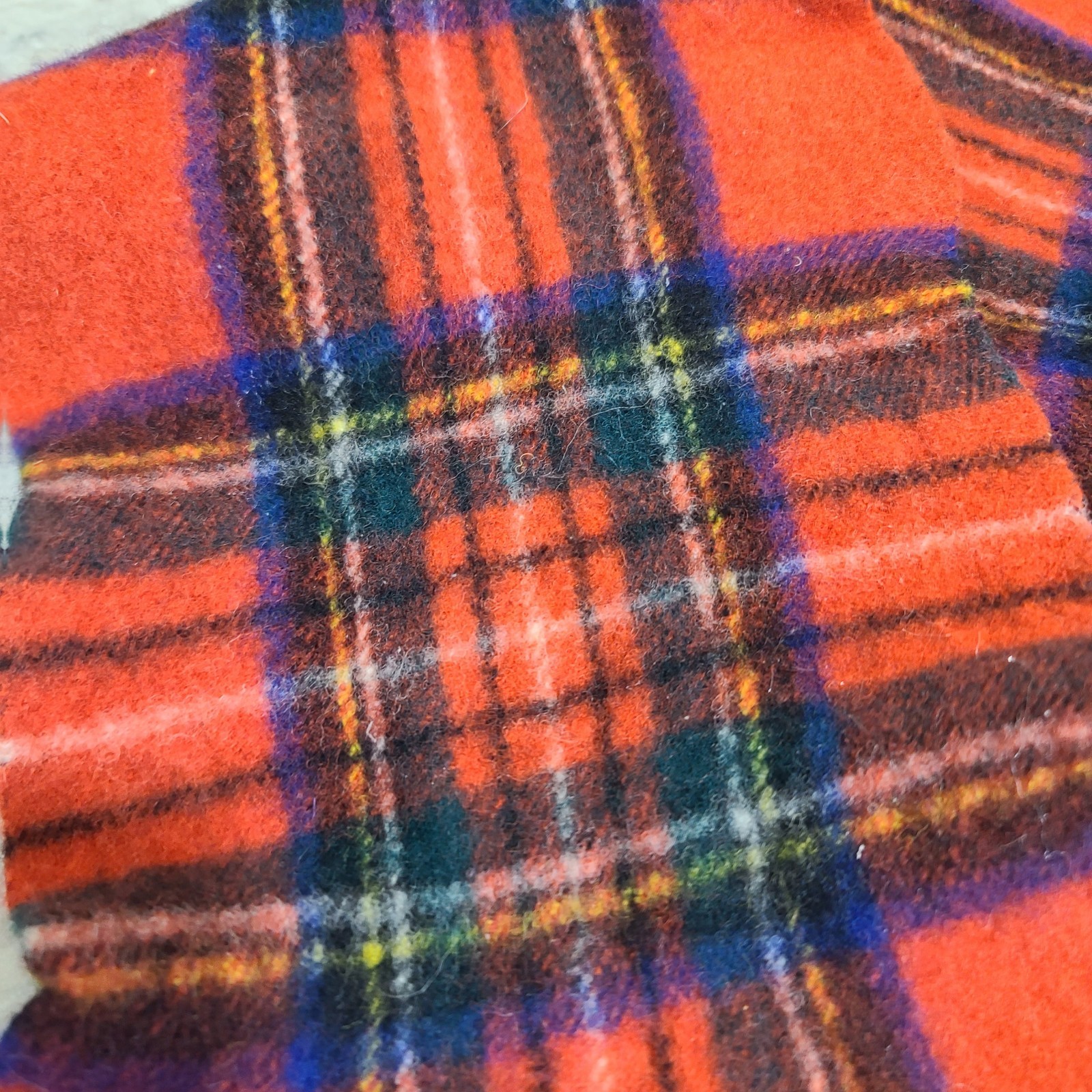 Vintage Lambswool Tartan Plaid Scarf Woolen Mill Princes St. Edinburgh Scotland image 3