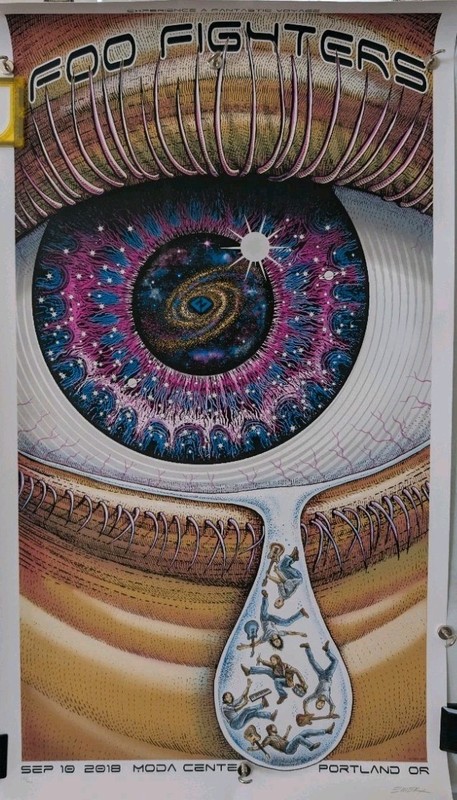 Foo Fighters Portland 2018 EMEK SE #/400 poster moda center RARE screen print