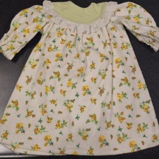 Handmade Fleece Floral Print Nightgown for 18" American Girl Type Doll