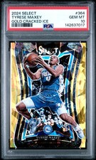 2024 PANINI SELECT GOLD CRACKED ICE #364 TYRESE MAXEY 10/10 PSA 10