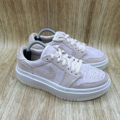 Nike Air Jordan 1 Elevate Low Women's Size 6 Coconut Milk Suede Shoes DH7004-101