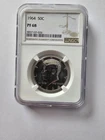 SILVER 1964 PF68 KENNEDY HALF DOLLAR NGC GRADED 90% SILVER 50C COIN