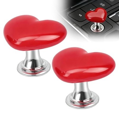 2 Pcs Car One-Touch Start Button Cover Adorable Push-to-Start Decoration for 