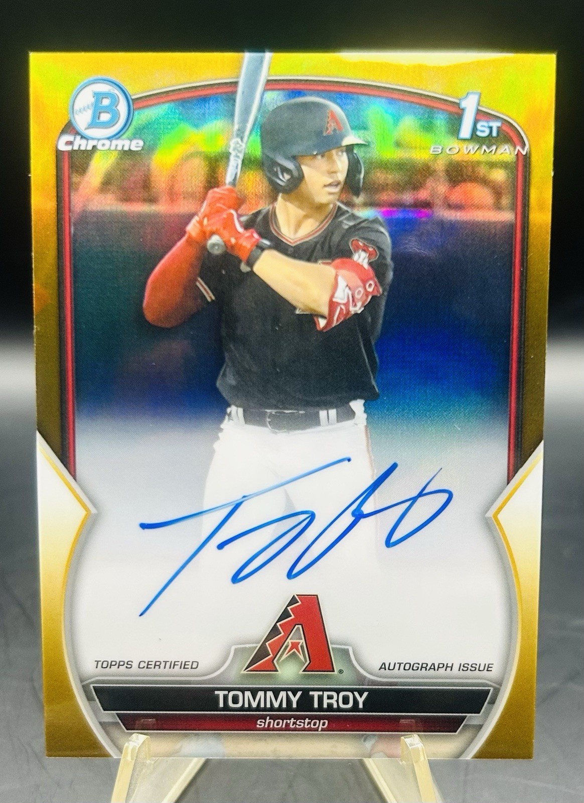 2023 Bowman Chrome Tommy Troy 1st Auto /50 True Gold CDA-TT