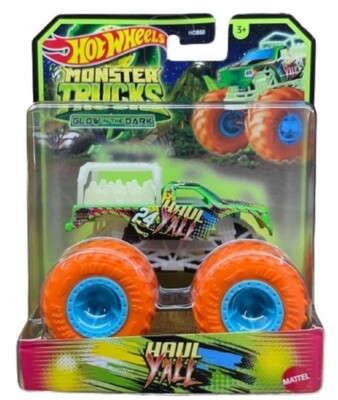 HAUL Y'ALL Glow in the Dark Monster Trucks Hot Wheels Auto Die-cast Car 1:64
