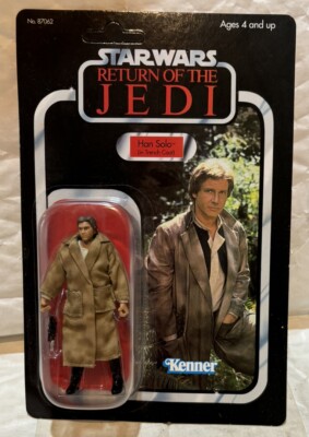 Star Wars The Saga Collection Han Solo In Trenchcoat ROTJ Unpunched Card 2006