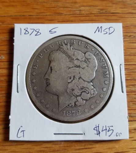 1878 S Morgan Silver Dollar Good G