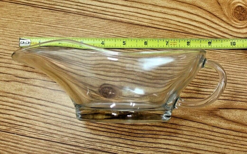 Anchor Hocking Gravy Boat Bowl Clear Heavy Glass w/ Handle - Made in USA - Image 4 of 4