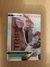 Yadier Molina 2013 Panini Pinnacle Clear Vision Triple #CV33 St Louis Cardinals