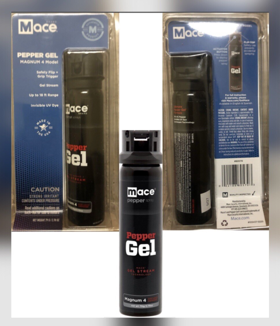 MACE 18 FT MAGNUM 4 DEFENSE Pepper STICKY GEL Spray FLIPTOP Self POLICE DEFENSE eBay
