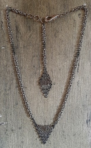 Handmade Mixed Metal Chainmaille Necklace - SorjuanaLolita Designs - 第 1/7 張圖片