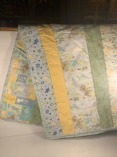 Vintage Handmade Baby Boy Child Quilt Blanket Cotton Hand Stitching 50x80 Retro