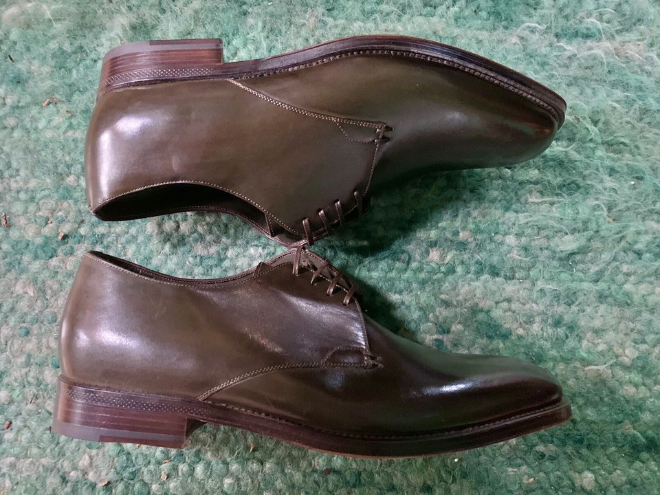 Sergio Rossi Mens Dark Green Oxford Shoes size 7 UK New eBay