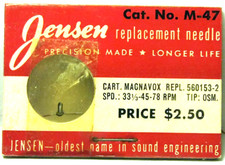RECORD PLAYER STYLUS NEEDLE for MAGNAVOX 560138 560153 560161 560167 M-47