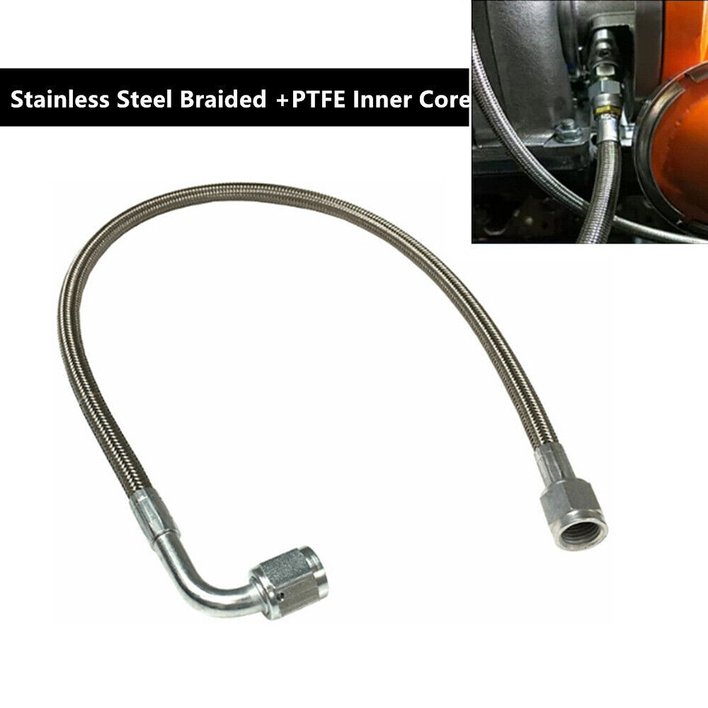 Braided Stainless Oil Feed Line -4AN AN4 With 90 Degree Female Made In - Foto 6