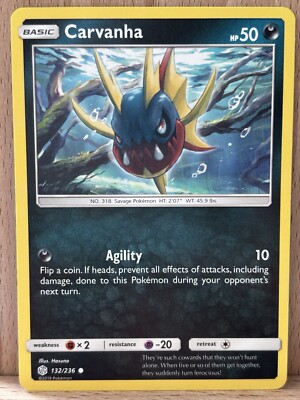 Pokemon Sonne & Mond - Kosmische Finsternis. 132 Carvanha. Packfrisch