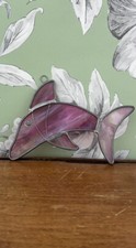 Stained Glass Pink Dolphin Handmade Sun Catcher 6"x5  