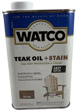 Watco Greystone Teak Oil Wood Stain, Oil-Based Paint, 1 Qt