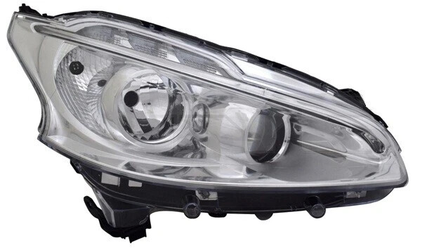 Phare H7/H7 avant droit électrique pour Peugeot 208 Phase 1 de 2012 à 2015