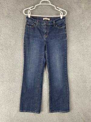 Levis 512 Perfectly Slimming Womens Mid Rise Bootcut Blue Jeans Size 10 Short