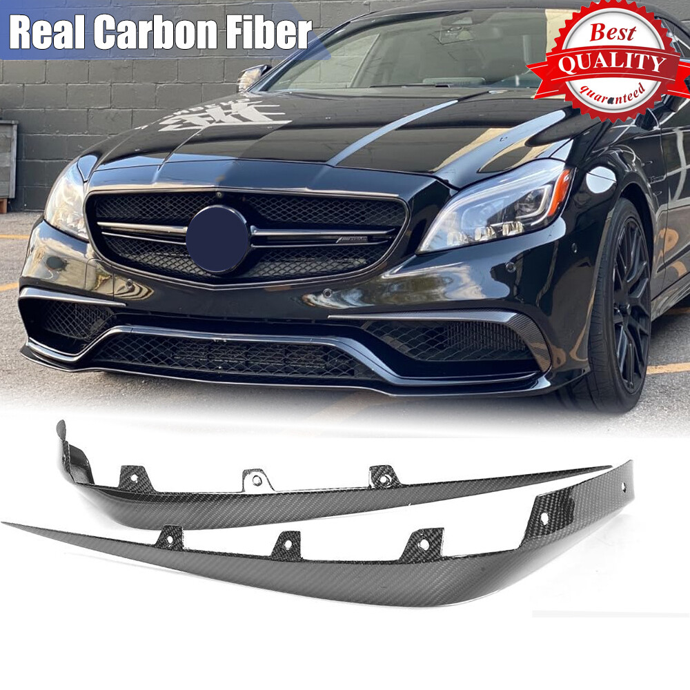 For Benz W218 CLS63 2015-2017 Real Carbon Front Bumper Splitter