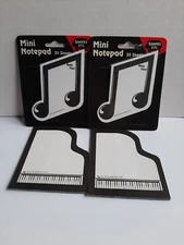 Creative Shapes Mini Note Pads Piano And Music Note Themed